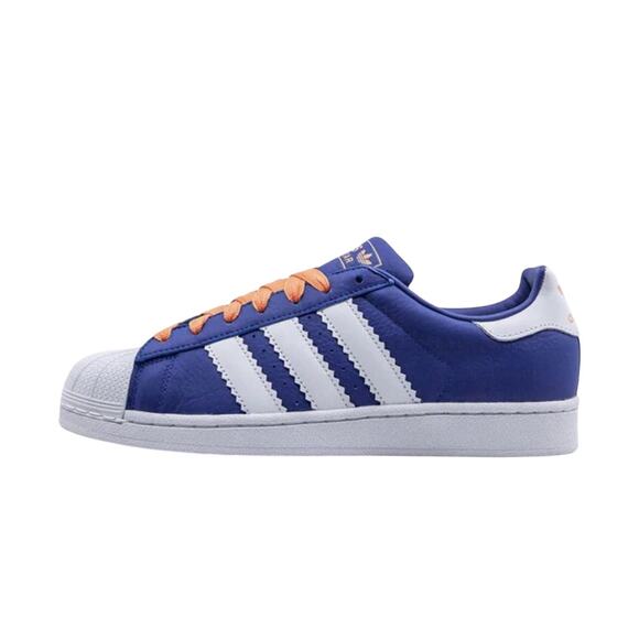 Adidas Superstar Knicks 'Collegiate Royal White Easy Orange Men Sneakers-Size: 7 - Picture 6 of 8
